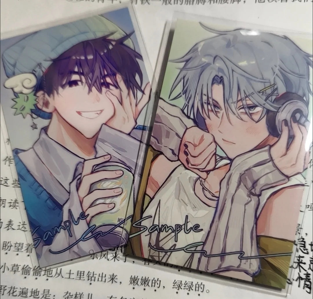 2Pcs/Set Kawaii Alien Stage Anime Photo Card Ivan Till Small Card 3inch Bookmark Collection Friends Exquisite Gift