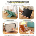 Adjustable Portable Folding Bookend Stand Reading Book Stand Books Recipe Shelf Folding Holder Organizer for Music Score Tablet