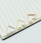 12-Piece Set Heart Paper Clips Colorful Binder for Love Notes Journaling DIY Craft School Supplies Office Organizing Party Favor