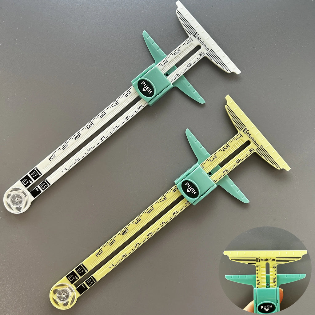5-in-1 Exclusive Edition Sewing Ruler with Centimeter Scale And Slide Rule Heavy-Duty Plastic Structure for Cutting Embroidery A