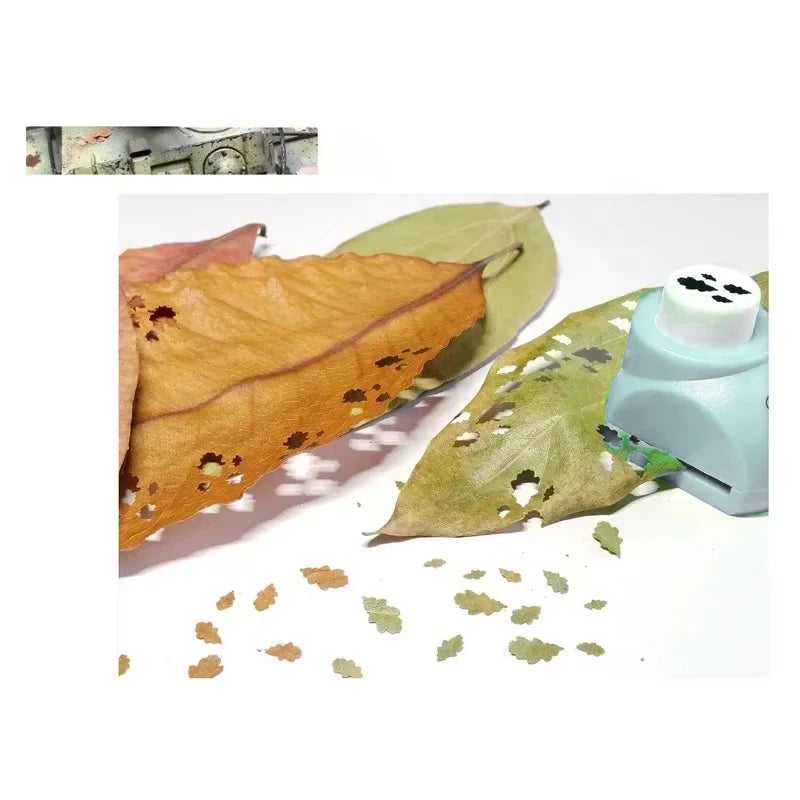 4 in 1 Model Scene Leaves Punch Leaf Model Puncher Sand Table Accessories Scenario Models Mini Hole Puncher Scrapbooking Tools