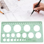 6 Sets Architecture Draft Template Rulers Various Patterns Smooth Drawing Template Multi-function Precision Hollow Ruler Kit