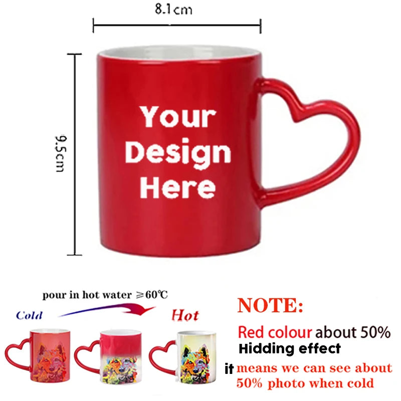 Personalised Magic Mugs Custom Colour Changing Cup Heat Activated Any Image Photo Or Text Printed On Mug Dad Mothers Day Gift
