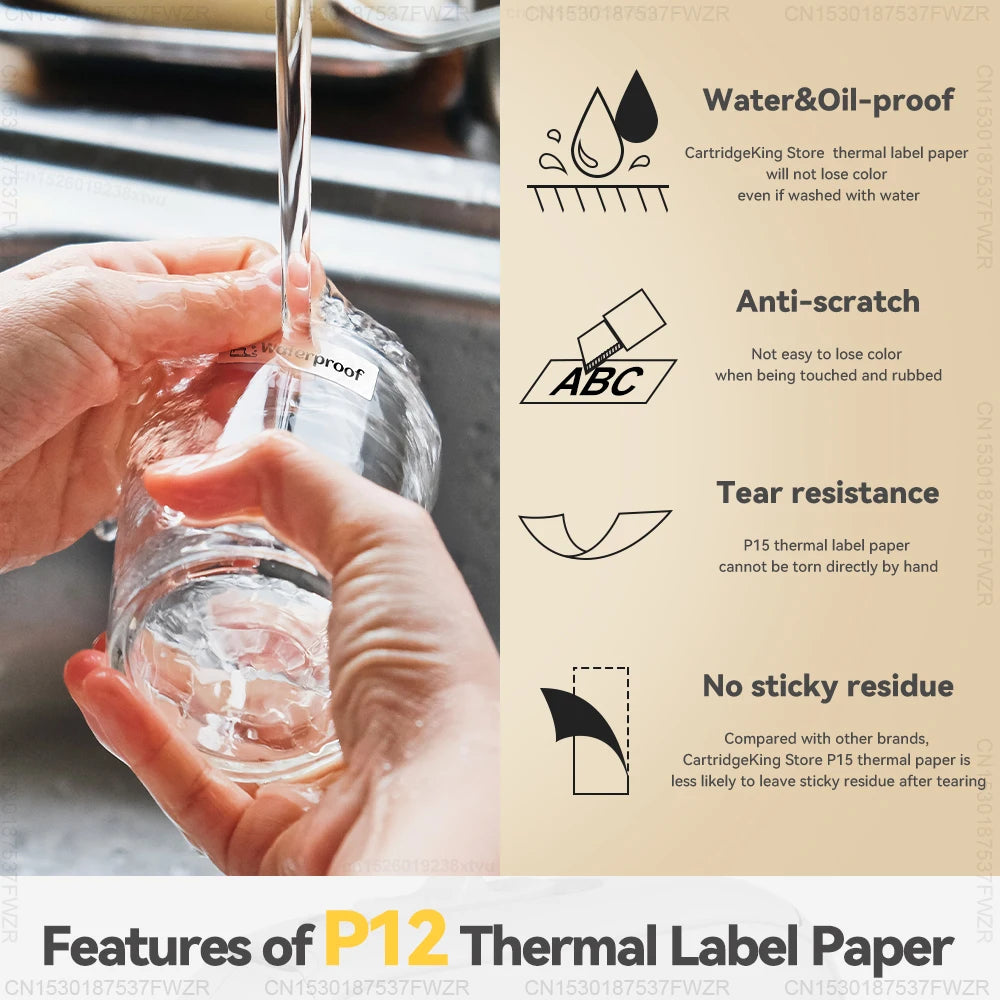 Adhesive Label Printer Marklife P12 Portable Mini Printer P12 Thermal Label Maker Wireless Bluetooth Labeling Machine or Sticker