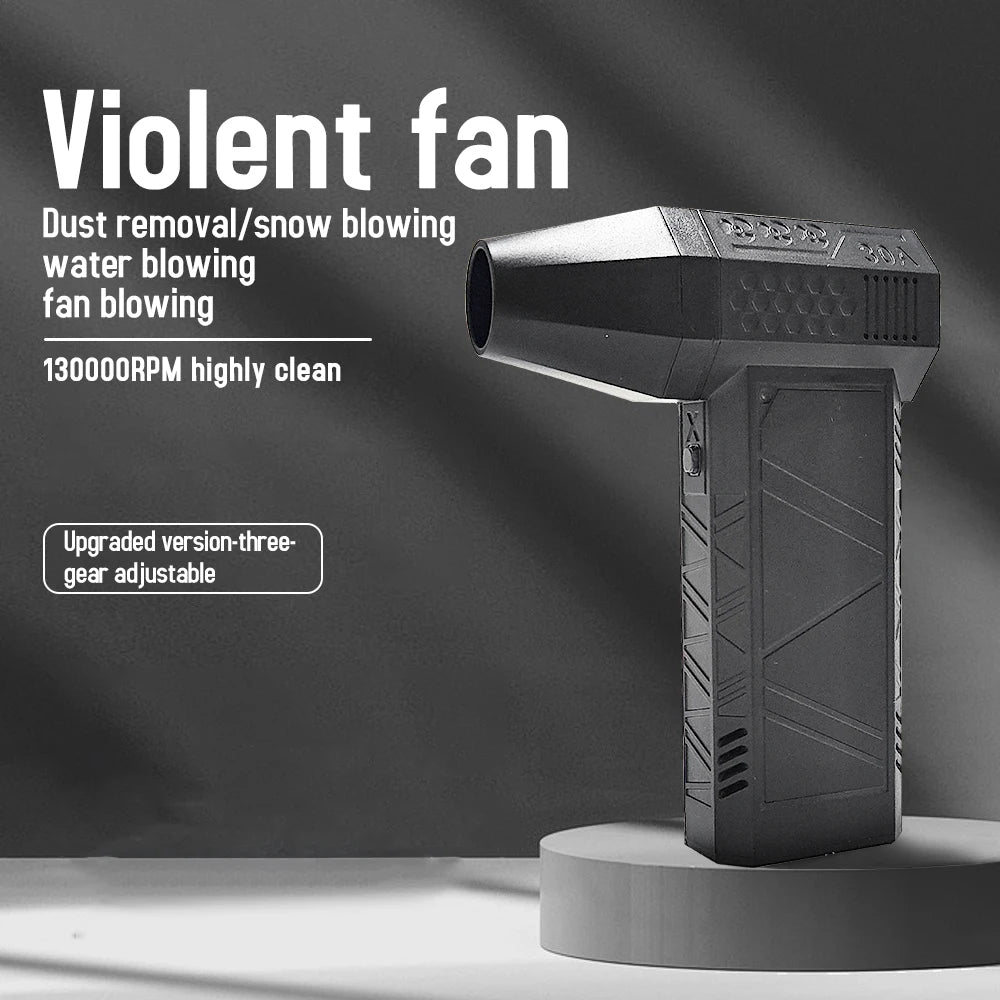 Powerful Turbo Air Blower 130000RPM Cordless Dust Cleaner With 4000mAh Battery, 3 Speed Levels, Magnetic Nozzle For Home