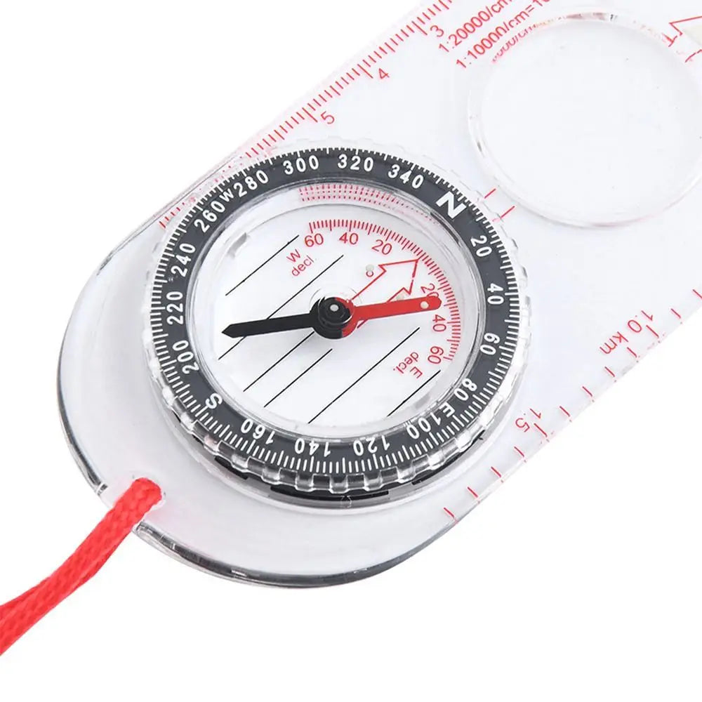 High Quality Acrylic Map Ruler Compass Multi-function Portable Baseplate Compass Transparent Camping Maps Hiking