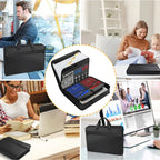 A4 Zipper File Bag Waterproof Fireproof Document Bag Foldable Accordion File Pouch Large Capacity Document Storage Bag