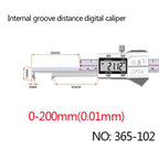 Electronic Inner Groove Width Digital Caliper 4-150 200mm High-Precision 0.01 Hole Inner Groove Measurement Tool