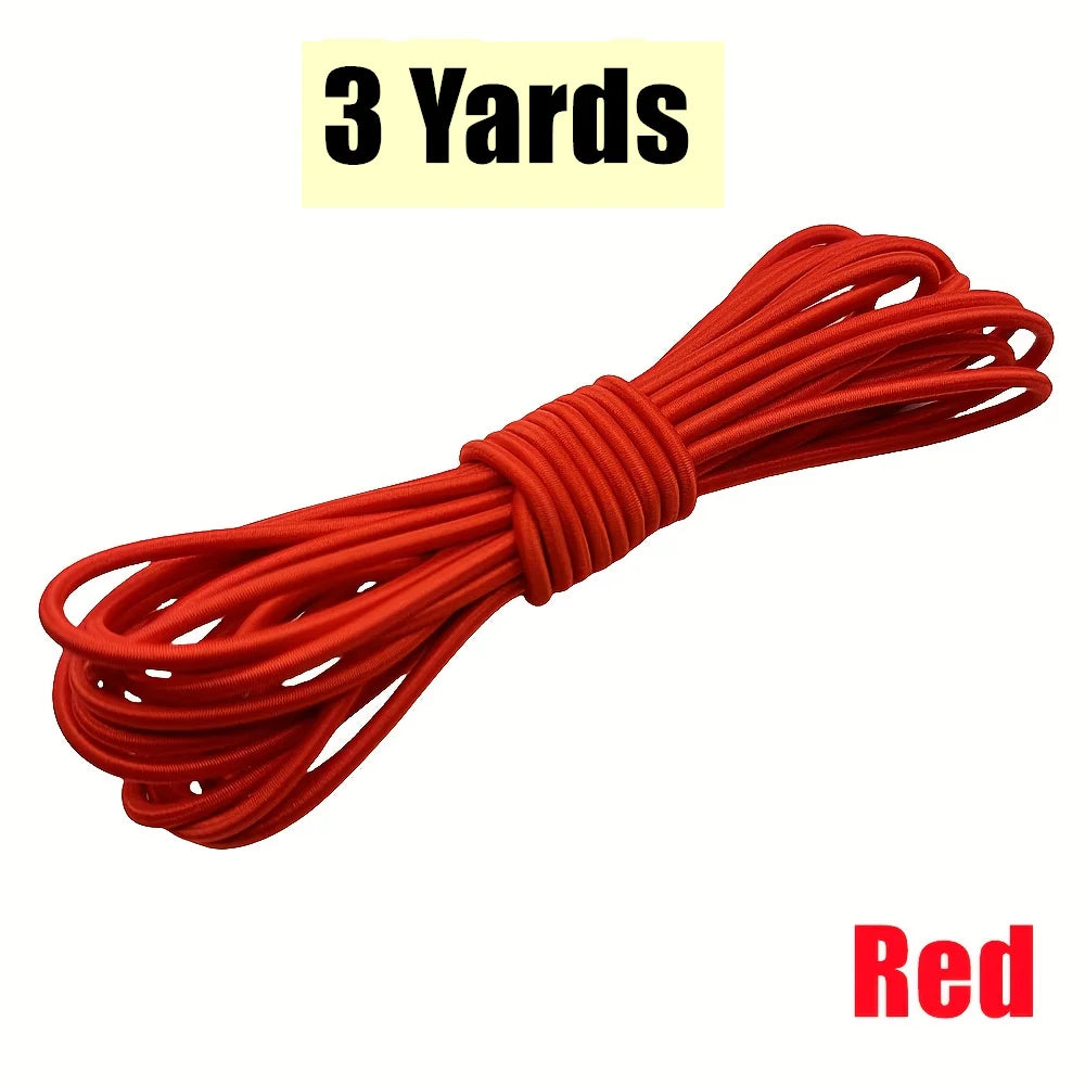 3 Yards 3mm Round Elastics Bungee Shock Cord Elastic Rope Rubber Band Strap String Cordon Shoelaces Sewing Accessories
