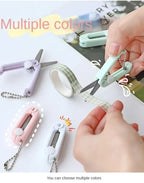 Creative Mini Portable Folding Scissors Morandi Simple Paper-Cutting Art Tool Stationary Scissors Office School Supplies.