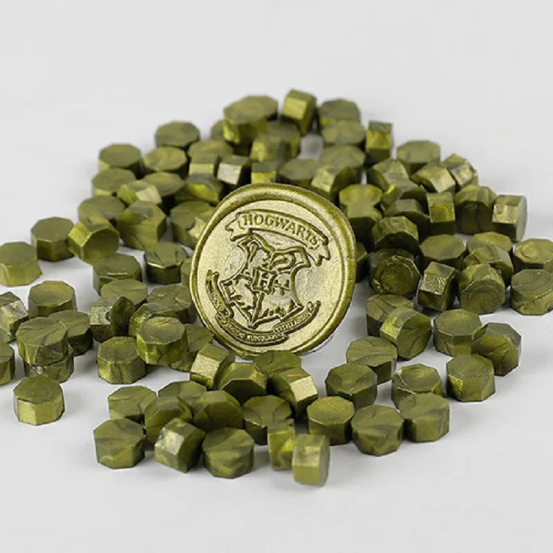 100 Pcs Vintage Wax Seal for Stamps Retro Wax Print Beads Sealing Macaron Gold Wedding Birthday Wax Lacquer for Seals Lacre