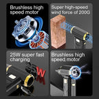 2026 New 1000000RPM Turbo Jet Blower 2in1 Super Powerful Air Blower Vacuum Dust Cleaner USB Rechargeable 65m/s Violent Blower