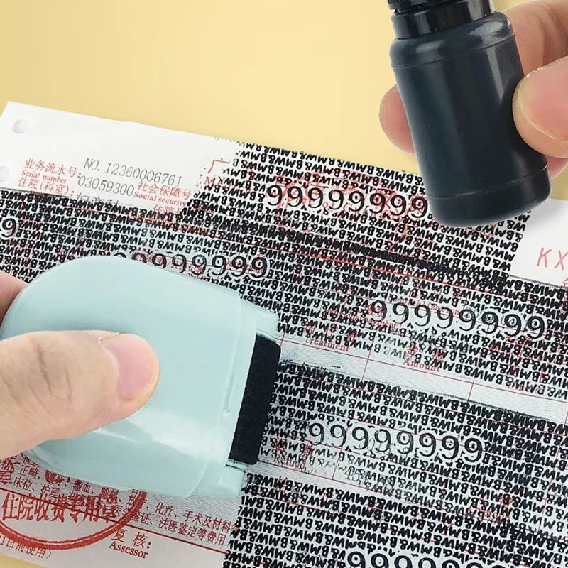 Ceramic Blade Theft Protection Roller Stamp for Privacy Confidential Data Guard Your Security Stamp Roller Privacy Seal Roller