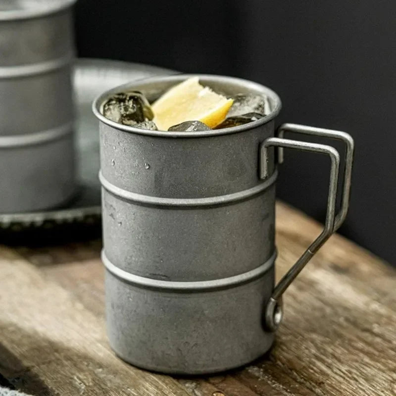 1PC Outdoor Retro Mug Coffee Mug Creative Retro Vintage Camping Picnic Mug Beer Mug