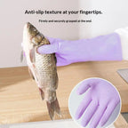 dailyWater Resistant Dish Washing Gloves 1 Pair Durable Latex Rubber Gloves Reusable for Kitchen Cleaning Laundry Gardening Use