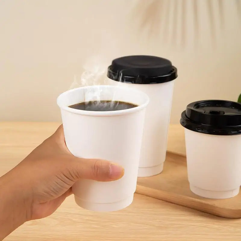 1000pcs 9oz 250ml double wall coffee cups, insulated double wall paper cups, company logo personalized customization wholesale