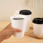 1000pcs 9oz 250ml double wall coffee cups, insulated double wall paper cups, company logo personalized customization wholesale