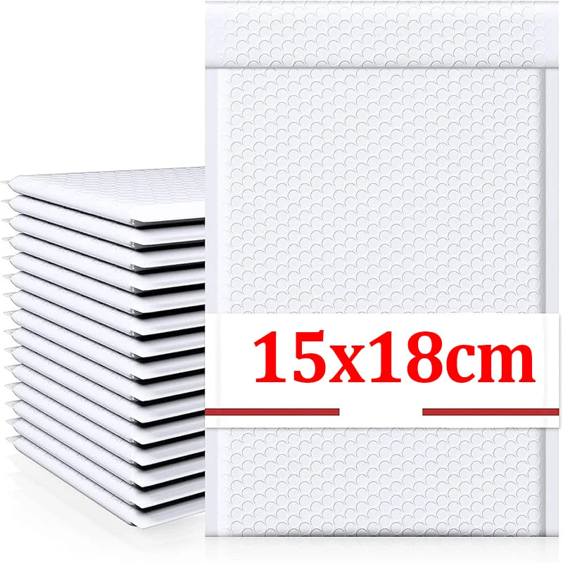 100-10Pcs Bubble Envelopes Bags White Waterproof Foam Bags Self Seal Packing Bags Mailers Shipping Envelope Storage Organizer