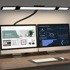 LED Desk Lamp Eye-Caring Desk Light with Stepless Dimming Adjustable Flexible Gooseneck with Clamp for Reading Study Workbench
