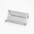 Black Metal Mesh Business Card Holder Desktop Business Card Display Stand Box Office Cards Holder Desk Shelf Storage Organizer