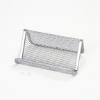 Black Metal Mesh Business Card Holder Desktop Business Card Display Stand Box Office Cards Holder Desk Shelf Storage Organizer