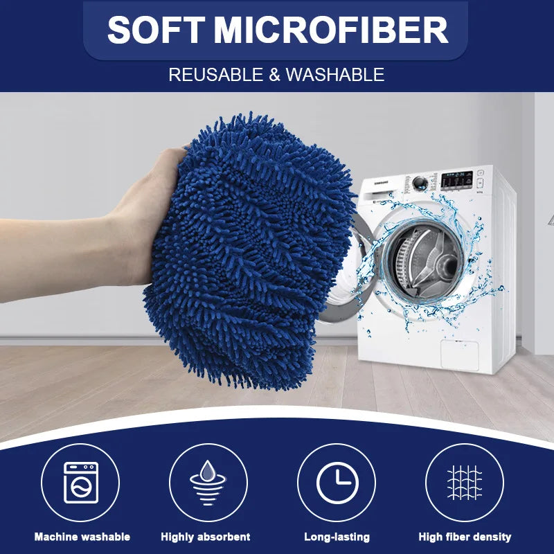 2pcs Reusable Microfiber Mop Pads for Swiffer Sweeper XL Dry Sweeping Wet Mop Cloths Replacement Sweeping Mopping Pad Refill