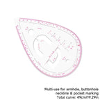 Flexible Clear Metric French Curve Ruler Multipurpose Tailoring Template For Dressmaking Pattern Drafting DIY Sewing Projects