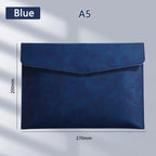 1pcs Leather A4/A5 File Bag Waterproof Wear-resistant Ultra-large Capacity Folder Business Office School File Storage Supplies