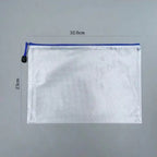 Large Capacity Waterproof A4 File Bag Zipper Document Storage Bag for Desktop Game School Textbook Suitable Office Supplies