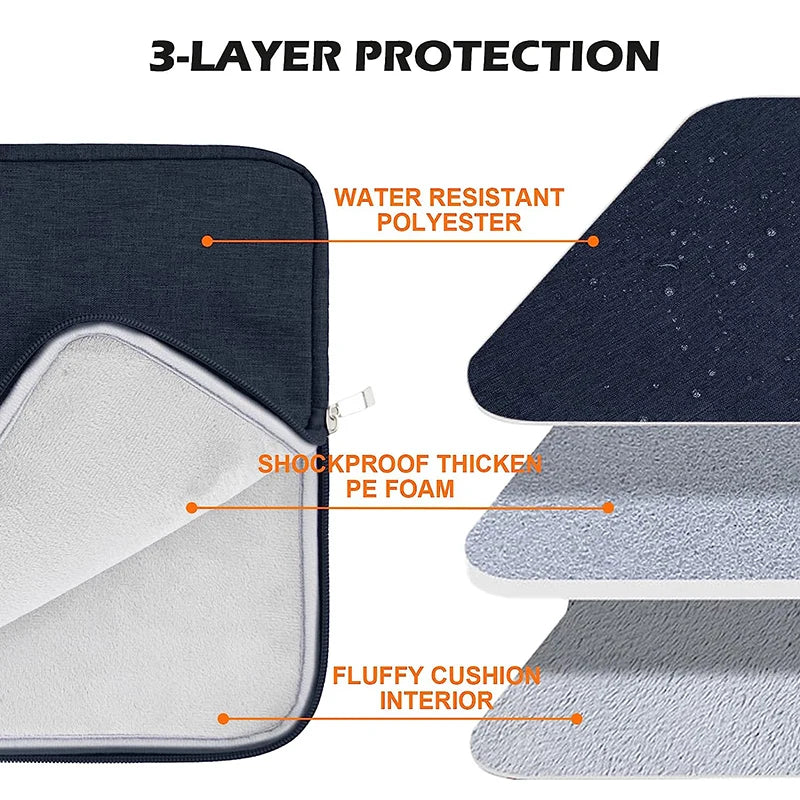 Laptop Bag 11 12 13 14 15 15.6 Inch Waterproof Sleeve Case For Macbook Air Pro M1 Notebook Computer Cover Lady Man Handbag