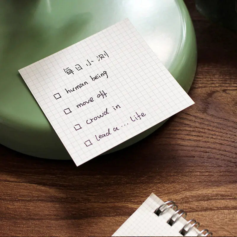 100 Sheets of Notebooks / Memos / Messages Simple Design Horizontal Line Blank Grid Dot Portable Can Be Torn
