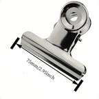 6Pcs Metal Paper Clip Foldback Metal Binder Clips Multi-functional Clamp Binder Paper Clips Office School Stationery Supplies