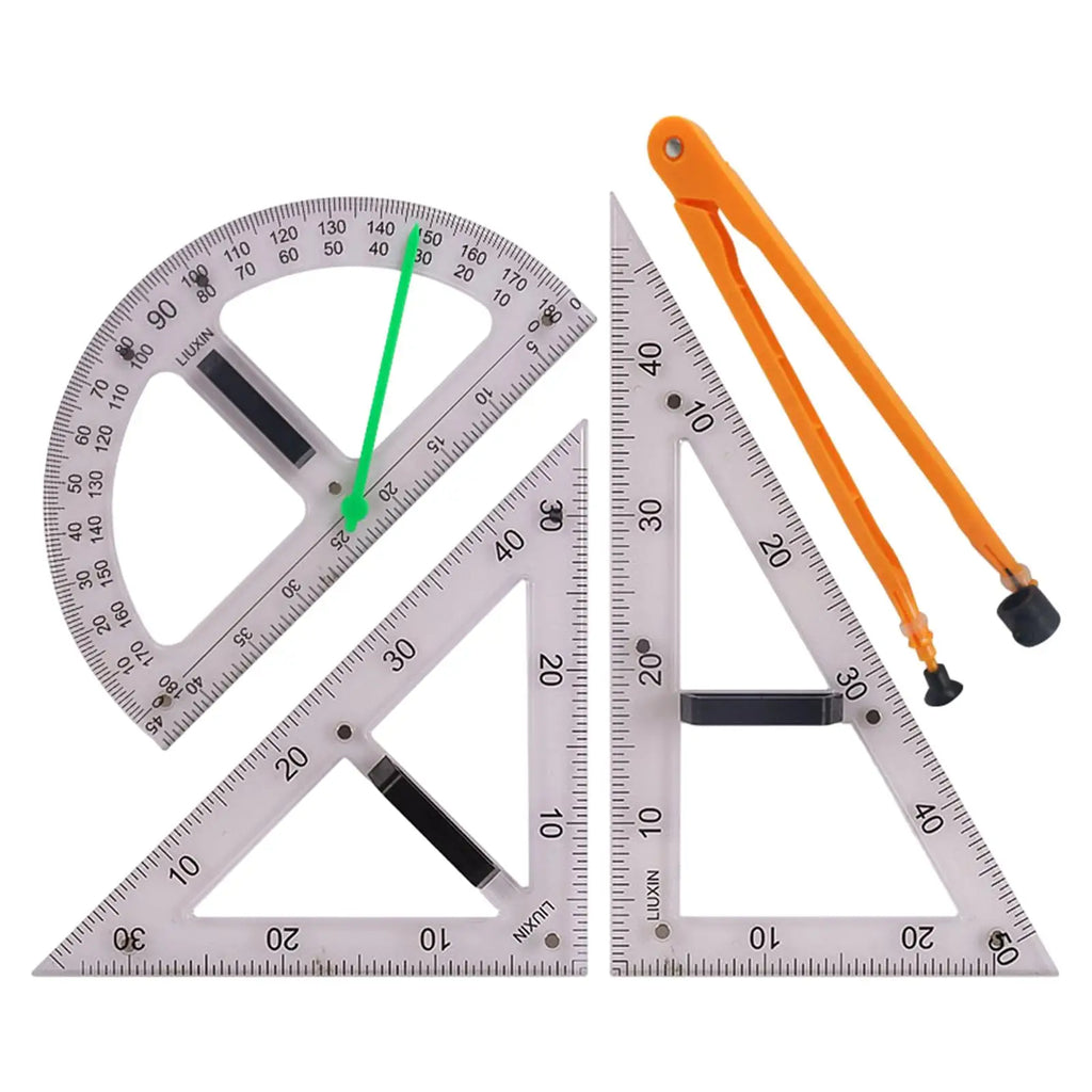 Large Geometry Math Ruler Set Set Math Teaching Aid for Blackboard Drafting