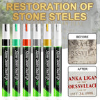 Tombstone Marker Pen Stone Pen for Restoring Faded Grave Inscriptions Waterproof Strong Coverage Ideal for Gravestone Lettering
