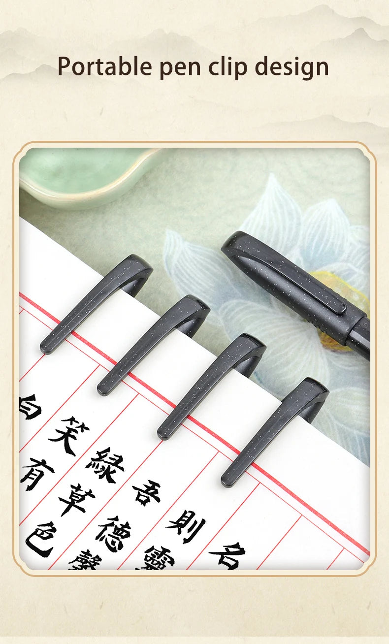 BAOKE 4-Size Calligraphy Pen Set for Writing, Drawing & Hand Lettering, Black Ink Brush Markers for Art, Calligraphy, Sketching