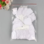 100pcs White Rectangular Paper Price Tag String Display Cards Promotion Label For Sales Jewelry Crafts Supplies Small Business