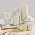 60pcs Disposable Paper Cups Thickened Food-grade High-temperature Coffee Cups Home Party Teacup Picnic Portable Water Cups