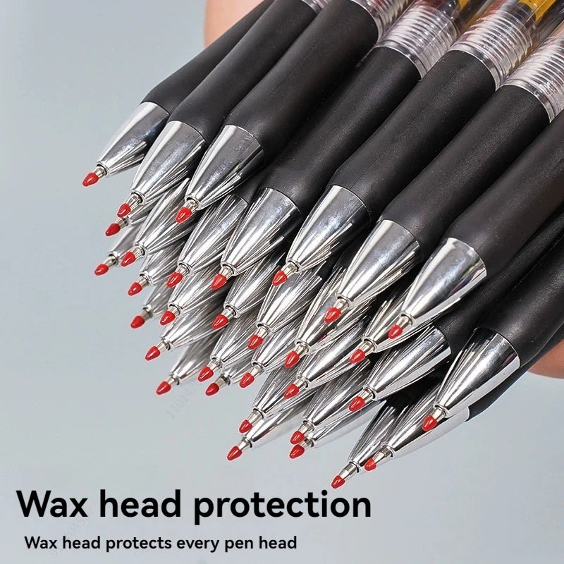 23pcs Retractable Ballpoint Pen Large Capacity 0.5mm Ballpoint Pen Black/Red/Blue Replaceable Refill Stationery School Supplies