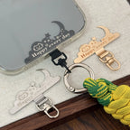 4-1Pcs Phone Lanyard Patch Anti-Lost Replacement Phone Tether Tabs Metal Cute Mobile Phone Lanyard Tether Tabs Patch Clips Ins
