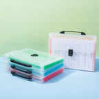Durable A4 Portable Accordion Bag Organ Bag Large Capacity 13 Layer Folder Transparent Thickened Test Paper Storage Bag Student