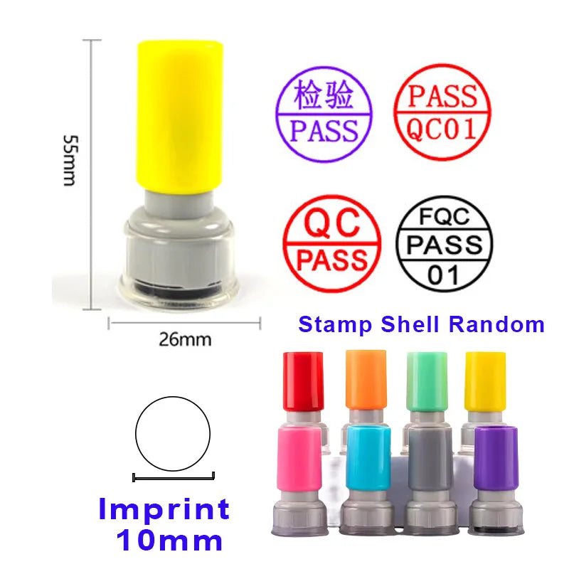 Custom QA QC Teacher Name Ink Stamp Signature Calligraphy Selfing-Inking Personalized Letter Stamp For School Student Child