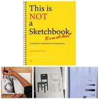 This Is Not a Sketchbook Thick Paper Hardcover Art Class Drawing Book with Lined Blank Pages Interactive Professional Workbook