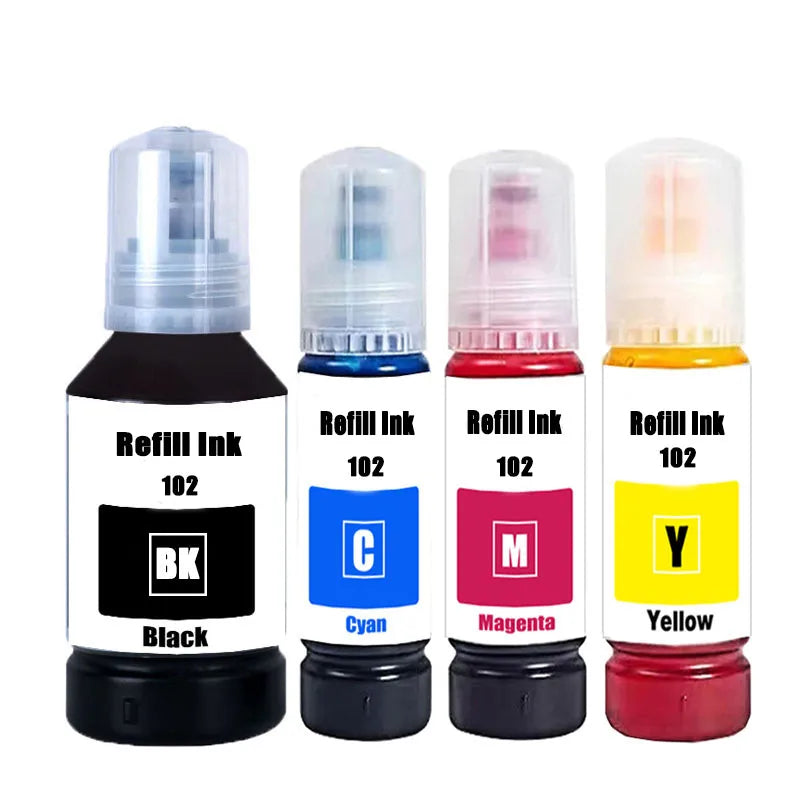 Ink 102 Compatible with Epson ET-2850 ET-4750 ET-4850 ET-2750 ET-2856 ET-3850 ET-4856 ET-15000 ET-3750 ET-2700 ET-3700 ET-3700