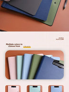 New A4 File Folder Clipboard Writing Pad Memo Clip Board Double Clips Organizer School Office Stationary