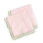 4PCS Cotton Napkins With Wavy Edge Embroidery Suitable for Dinner Wedding Hotel Christmas