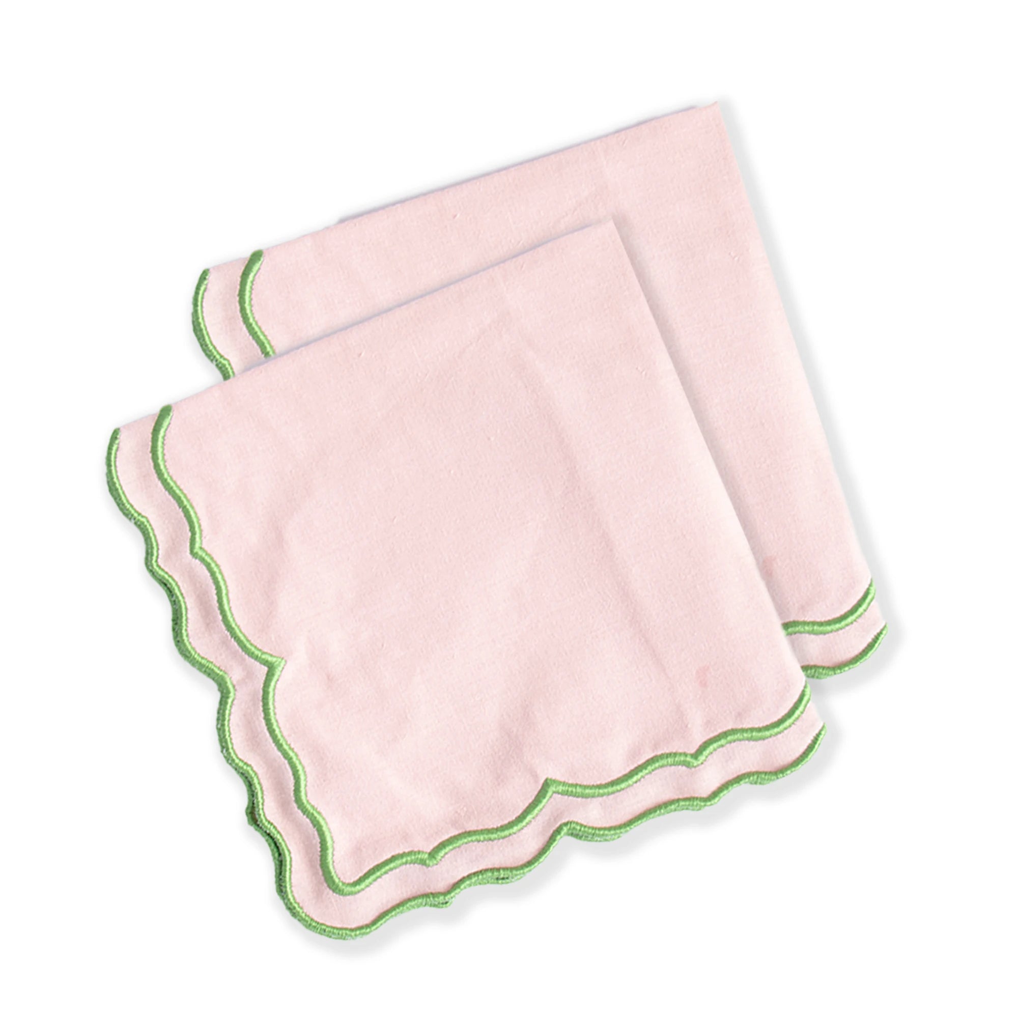 4PCS Cotton Napkins With Wavy Edge Embroidery Suitable for Dinner Wedding Hotel Christmas