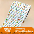 200Pcs Customize Waterproof First Name Sticker Personlized Tag Stickers Children Stationery Pencil Labels Decal for Kids School