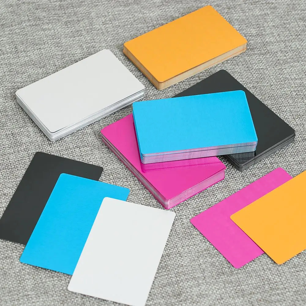 50 Pcs/Set Portable Laser Engraving Aluminum Metal Carte Business Card Blank Name Cards
