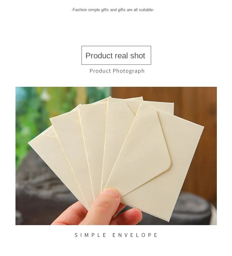 20/40/80PCS Classical White Black Kraft Blank Mini Paper Window Envelopes Wedding Invitation Envelope Gift Envelope