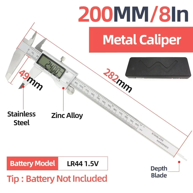 Vernier Caliper Professional Pachymeter Carpentry Tools Measuring Tool Micrometer Ruler Stainless Steel Pachometer Dial Calipers